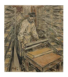 Kitchen Room 1 of 12 Lithographs by Toorop on Candle Making